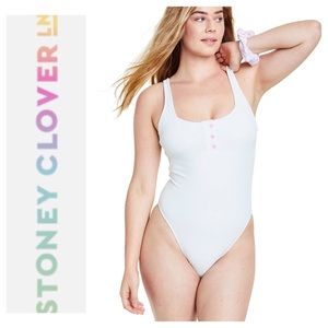 White One Pc Swimsuit